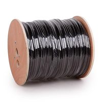 Câble Réseau Extérieur Cat5e UTP 4 Paires 8 Fils 24AWG Cuivre Massif Double Gaine Étanche PE PVC 1 Gbit/s pour Caméra IP CCTV