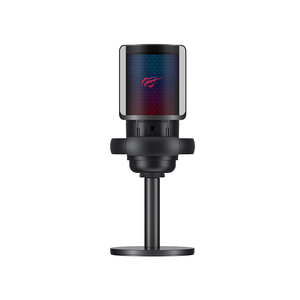 Havit <span class=keywords><strong>GK50</strong></span> Microphone de bureau RVB professionnel Micro de jeu à condensateur de studio USB pour la diffusion en direct Enregistrement Podcasting Enseignement - Product Image 1