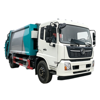 Camion à ordures compacteur à chargement arrière Dongfeng Kinland 14CBM, camion de collecte des déchets solides municipaux