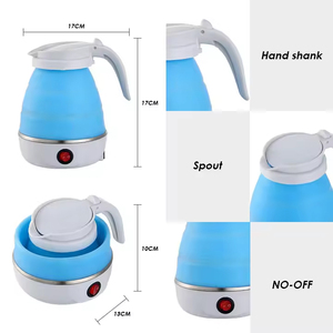 Portable 600ML Mini Tea <b>Kettle</b> Foldable Silicone Design <b>Temperature</b> <b>Control</b> Hotel Home Use Travel Friendly Keep-Warm Portable El - Product Image 4