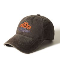 Personalizado Halloween Impreso 6 Panel Gorras Papá Sombrero Hombres Mujeres al aire libre Gorras de béisbol Bordado personalizado logo