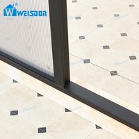 Porte de douche pivotante en verre de sécurité laminé 5mm+5mm en alliage d'aluminium, cadre noir mat, facile à nettoyer, pour villa et hôtel