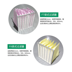 ถุงกรองอากาศ Star Purification Bag Filter F6 111100 ไส้กรองอากาศแบบไม่ถักทอ สำหรับเครื่องฟอกอากาศ โครงอะลูมิเนียม - Product Image 3
