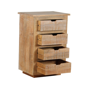 Traditional Solid Mango Wood Drawer <b>Chest</b> with Classic Design Spacious Wooden <b>Storage</b> Cabinet for Bedroom with Long Lasting - Product Image 3