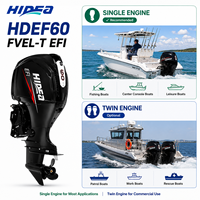 Moteur hors-bord HIDEA HDEF60 FVEL-T EFI 60HP 4 temps, moteur marin EFI, démarrage électrique, télécommande, arbre long pour bateau