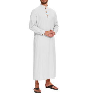 Nueva llegada en todos los colores y tallas personalizadas: Cómodas túnicas islámicas para hombre, ligeras, estilo vintage, informales y transpirables. - Product Image 4