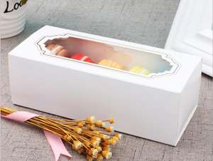 Contenitore di regalo bianco d'imballaggio del Macaron del contenitore del Macaron su misura all'ingrosso della fabbrica della cina Taizhou - Product Image 4