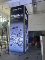Mur d'images métallique double face SEG pour salon professionnel, installation facile, pour conférences, événements, expositions, affichage LED personnalisé avec logo