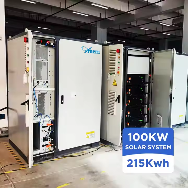 Anern Industrial and Commercial 215kwh Energy Storage Cabinet High Voltage 100kwh Solar Battery 500 Kwh Energy Storage Cabinet
