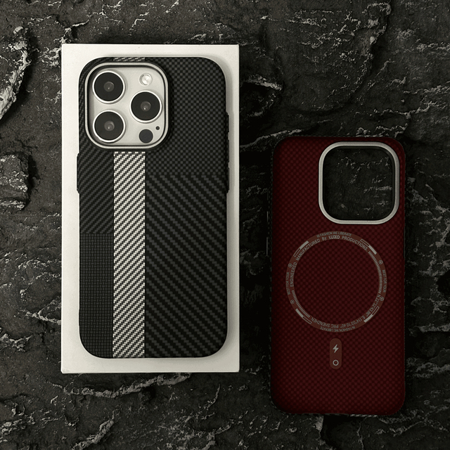 For Magnetic Wireless Charging Ultra-Thin Matte Carbon Fiber for Texture Luxury Design Shockproof Customized Logo Case