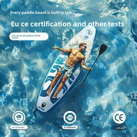 Planche de paddle gonflable en PVC épaissi avec technologie Drop Stitch pour adulte (SUP) – Idéale pour le ski nautique, le yoga, le surf aquatique, les voyages et la compétition