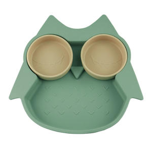 Plateau de repas pour bébé en silicone de qualité alimentaire, personnalisable en usine, créatif, en forme de hibou, amovible, pour enfants, Guangdong - Product Image 4