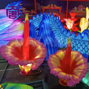Lampes décoratives LED colorées en forme de fleurs pour parcs à thème et sites touristiques extérieurs, étanches IP65, couleurs personnalisées - Product Image 2