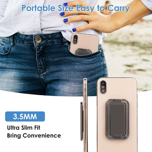 Ajustável Dobrável Multi Ângulo Hand Grip <span class=keywords><strong>Mount</strong></span> Metal Double Ring Phone Stand Finger Kickstand Carro Magnético Titular Do Telefone Móvel - Product Image 2