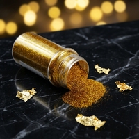 Vente en gros de 1 kg de paillettes dorées fines en PET pour artisanat, avec formes hexagonales/carrées, épaisseur de 38 microns, pour projets de bricolage G2100