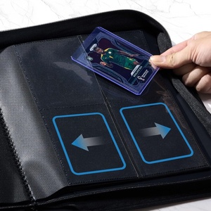4 Pockets Durable Mini Card Binders with PU Leather Cover for Trading Cards - Product Image 3