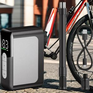 Pompe à vélo électrique portable X10 Ace Mini avec manomètre 120 PSI, valve Presta, arrêt automatique, gonflage rapide, en alliage d'aluminium - Product Image 2