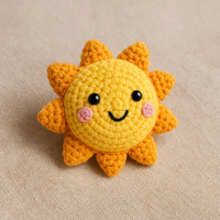 Crochet positif soleil soleil crochet poupées tricoté décor à la maison émotionnel crochet cadeaux cadeaux de remise des diplômes pour la saison des enseignants
