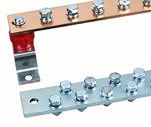 Barra Collettrice in Rame Stagnato Perforata Quadrata Personalizzata per Messa a Terra e Protezione da Fulmini - Product Image 1