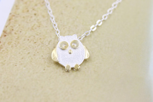 Femmes Mode Argent Hibou Pendentif Collier Déclaration <span class=keywords><strong>Bijoux</strong></span> avec Chaîne À Maillons pour Mariages et Fiançailles Usine En Gros - Product Image 5