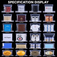 Sacs Ziplock transparents en PE, 100 pièces par paquet, sacs en polyéthylène épais et réutilisables avec fermeture à glissière pour bijoux, vêtements, jouets, petites pièces, stockage