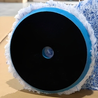 Tampons de polissage en microfibre de laine personnalisés, tampons de lustrage souples pour carrosserie de voiture, en polyuréthane durable, OEM pour l'entretien automobile