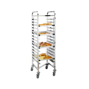 Carrito de secado de acero inoxidable para uso Industrial, estante de almacenamiento de alimentos para cocina, bandeja de pan