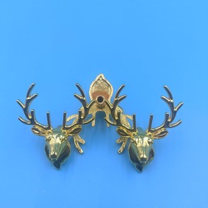 Zinc Alloy Deer Head <b>Cabinet</b> Handles Novelty Shape <b>Rustic</b> Design Durable Hardware Accessory - Product Image 1