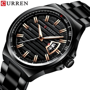 CURREN 8375 Orologi da Uomo Moda Casual Movimento al Quarzo Giapponese Cinturino in Acciaio Inossidabile Design Trendy Orologio da Polso di Lusso per Affari - Product Image 2