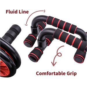 Set Peralatan <span class=keywords><strong>Fitness</strong></span> Rumahan 6-in-1 dari Pabrik, Termasuk Roda Latihan Perut, Penyangga Push Up, Tali Lompat, Pegangan Tangan, dan Pelindung Lutut - Product Image 3