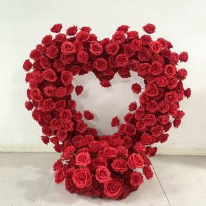 Arco Floreale a Forma <span class=keywords><strong>di</strong></span> Cuore per Proposta <span class=keywords><strong>di</strong></span> Matrimonio, Fiori Artificiali, Sfondo Floreale per Decorazioni <span class=keywords><strong>di</strong></span> Matrimoni ed Eventi - Product Image 3