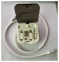 Kit de câble de charge rapide rétractable 6-en-1 60W avec support de téléphone, étui de rangement personnalisé avec logo, adaptateur de voyage portable OEM
