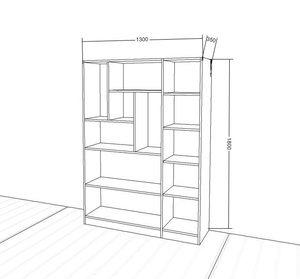 Mobiletto Decorativo Modulare <span class=keywords><strong>in</strong></span> <span class=keywords><strong>Legno</strong></span> Rustico Moderno e Durevole, Personalizzabile per Soggiorno e Hotel - Product Image 4
