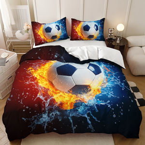 Soccer <strong>Football</strong> 3D Print Polyester Duvet Cover Set Sports Theme Bedroom Hotel Decor Customized Color Team Fan Gift Set Matching - Product Image 5