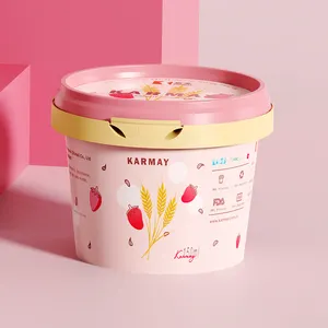 150Ml Mini Bồn Tắm Sữa Chua Bao Bì Hộp Container Nhựa Ice Cream Cup Với Nắp Cốc Nhựa Cho Sữa Chua