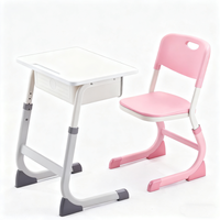 Bureau et chaise modernes réglables pour étudiants Mobilier de salle de classe OEM ODM en métal fabriqué par le fabricant de bureaux pour étudiants