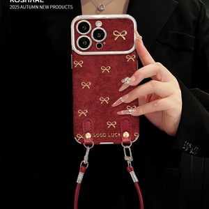 Funda de Lujo para iPhone 15 con Lazo y Cordón de Cuero, Electrochapada, de Piel de Oveja, Suave al Tacto, Venta al Por Mayor de Fábrica - Product Image 3