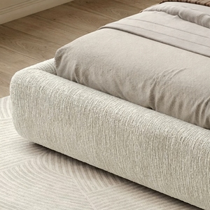 <span class=keywords><strong>Letto</strong></span> <span class=keywords><strong>matrimoniale</strong></span> moderno imbottito in <span class=keywords><strong>tessuto</strong></span> microfibra effetto neve, design a blocco di tofu, con contenitore, per camera da <span class=keywords><strong>letto</strong></span> padronale - Product Image 6