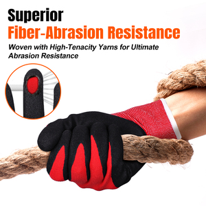 <span class=keywords><strong>Guanti</strong></span> XINGYU in Nylon Spandex 15 Gauge con Rivestimento in <span class=keywords><strong>Nitrile</strong></span> Sabbiato EN388 <span class=keywords><strong>Guanti</strong></span> Protettivi Antiscivolo con Palmo Rivestito in <span class=keywords><strong>Nitrile</strong></span> - Product Image 4