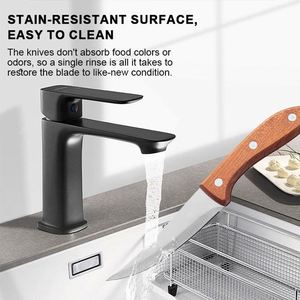 Factory Custom Cheap Wood Handle <b>Sharp</b> Serrated Blade Steak <b>Knife</b> Stainless Steel <b>Kitchen</b> Cooking Paring Boning <b>Knives</b> Set - Product Image 5