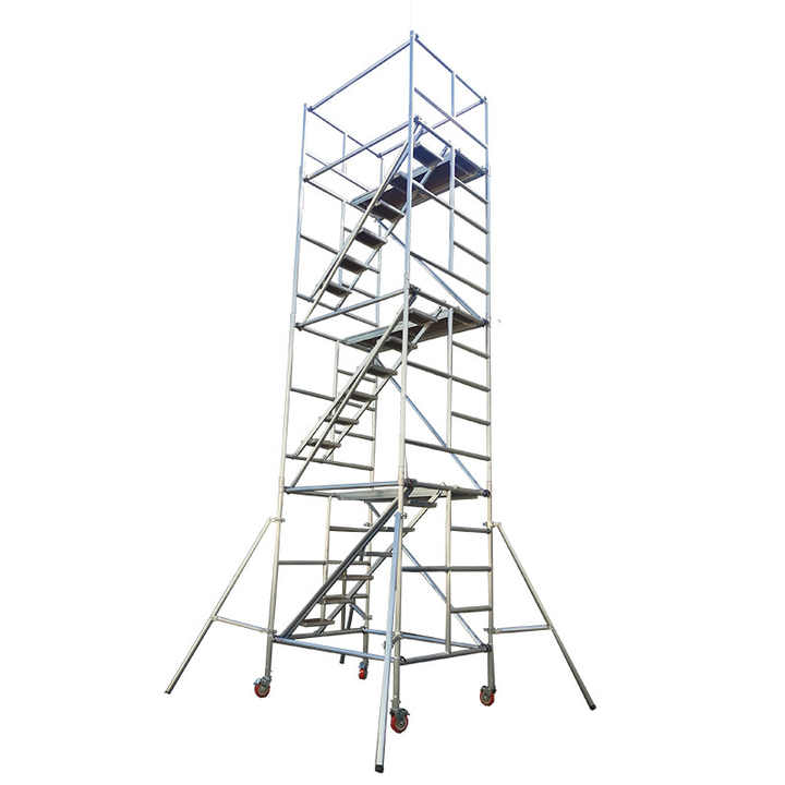 Durable 6m-12m Mobile Scaffold Tower Ladder Aluminium Rolling ...