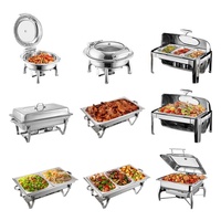 Chauffe-Plats Hydrauliques Modernes Dorés avec Couvercle Roulant pour Buffet – Présentoir Chauffant pour Aliments, Idéal Mariages, Hôtels et Restaurants – En Promotion