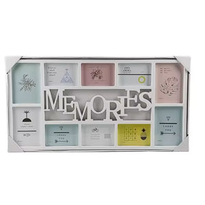 Usine <span class=keywords><strong>Pas</strong></span> <span class=keywords><strong>Cher</strong></span> Promotionnel Sublimation 4x6 5x7 Pouces 10-ouverture Image <span class=keywords><strong>Mes</strong></span> Souvenirs Solide Couleur Collage Mur En Plastique Cadre Photo - Product Image 1