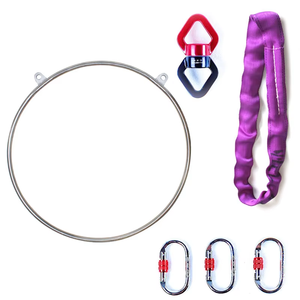 FDFIT Ensemble de cerceaux aériens en acier inoxydable 1Tab 33" 85cm pour Acrobaties, <span class=keywords><strong>Cirque</strong></span>, Lyra Aérienne, avec Kit de Fixation - Product Image 4
