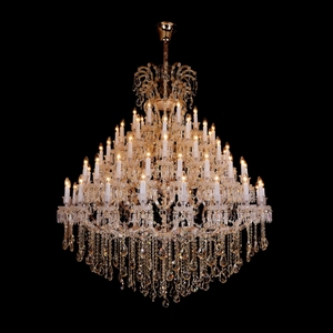 Lustre <span class=keywords><strong>de</strong></span> luxe élégant pour entrée <span class=keywords><strong>de</strong></span> grande propriété, hall <span class=keywords><strong>de</strong></span> <span class=keywords><strong>mariage</strong></span>, villa, en cristal K9 doré, à plusieurs niveaux - Product Image 5