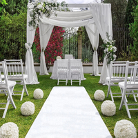 Bon marché Prix personnalisé blanc Rectangle plaine côtes aiguille poinçon tapis nouveau Style hôtel exposition extérieure tapis de mariage