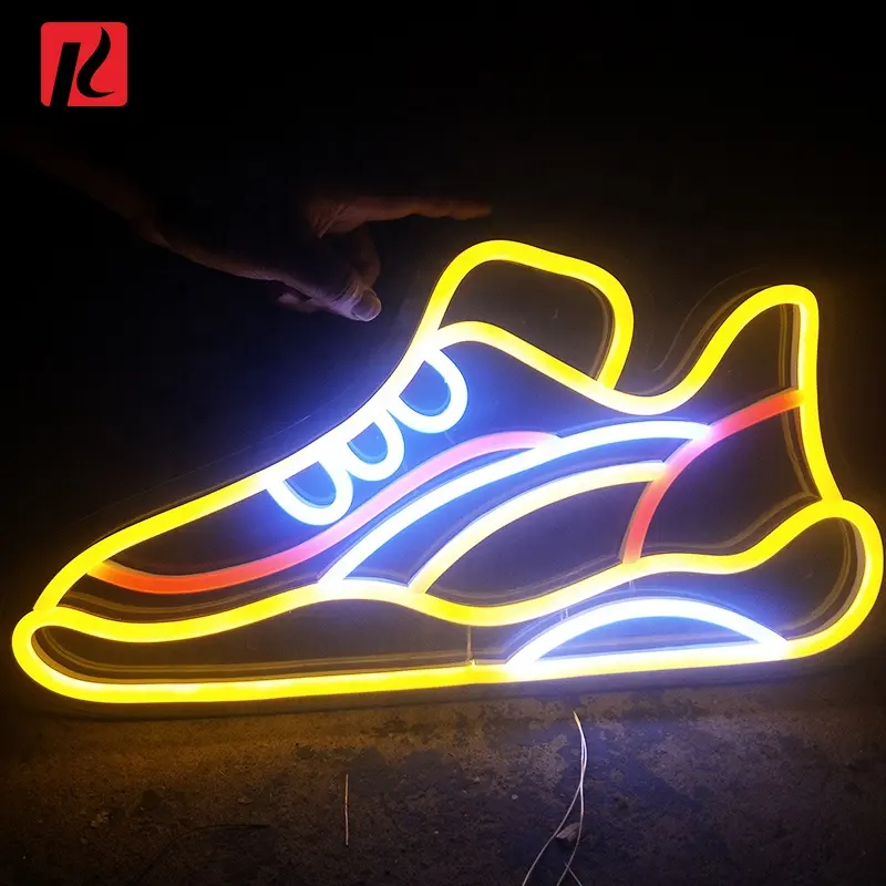 Kexian Großhandel Fabrik preis Schuh geschäft Werbung Leucht reklamen LED Neonlicht Schilder für Schuhe