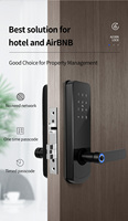 Cerradura Inteligente sin Llave Aurelysse con Huella Dactilar Antirrobo de Aleación de Aluminio TTLock APP Tarjeta de Memoria Latón/Aluminio/Acero/Madera/Acero Inoxidable