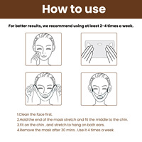 Masque liftant en V pour le visage, sangle amincissante, masque pour le menton, réducteur de double menton, masque hydratant liftant en V pour le visage