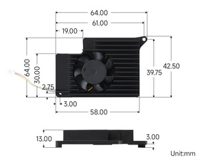 Active Cooler for <strong>Raspberry</strong> <strong>Pi</strong> 5, Active Cooling <strong>Fan</strong>, Aluminium Heatsink, <strong>With</strong> Thermal Pads - Product Image 4
